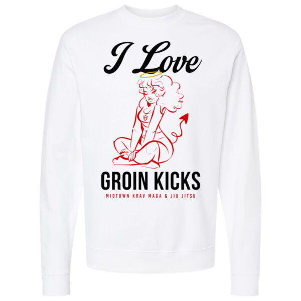 I LOVE GROIN KICKS - CREWNECK - $TDM17E$ Thumbnail